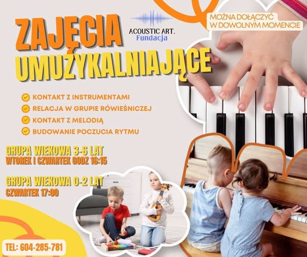 Plakat Zajęcia umuzykalniające